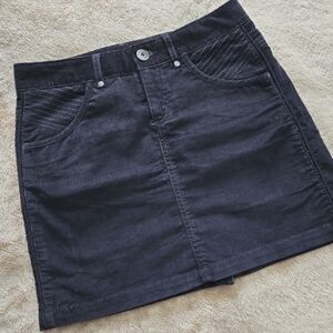 Athleta Black Corduroy Mini Skirt